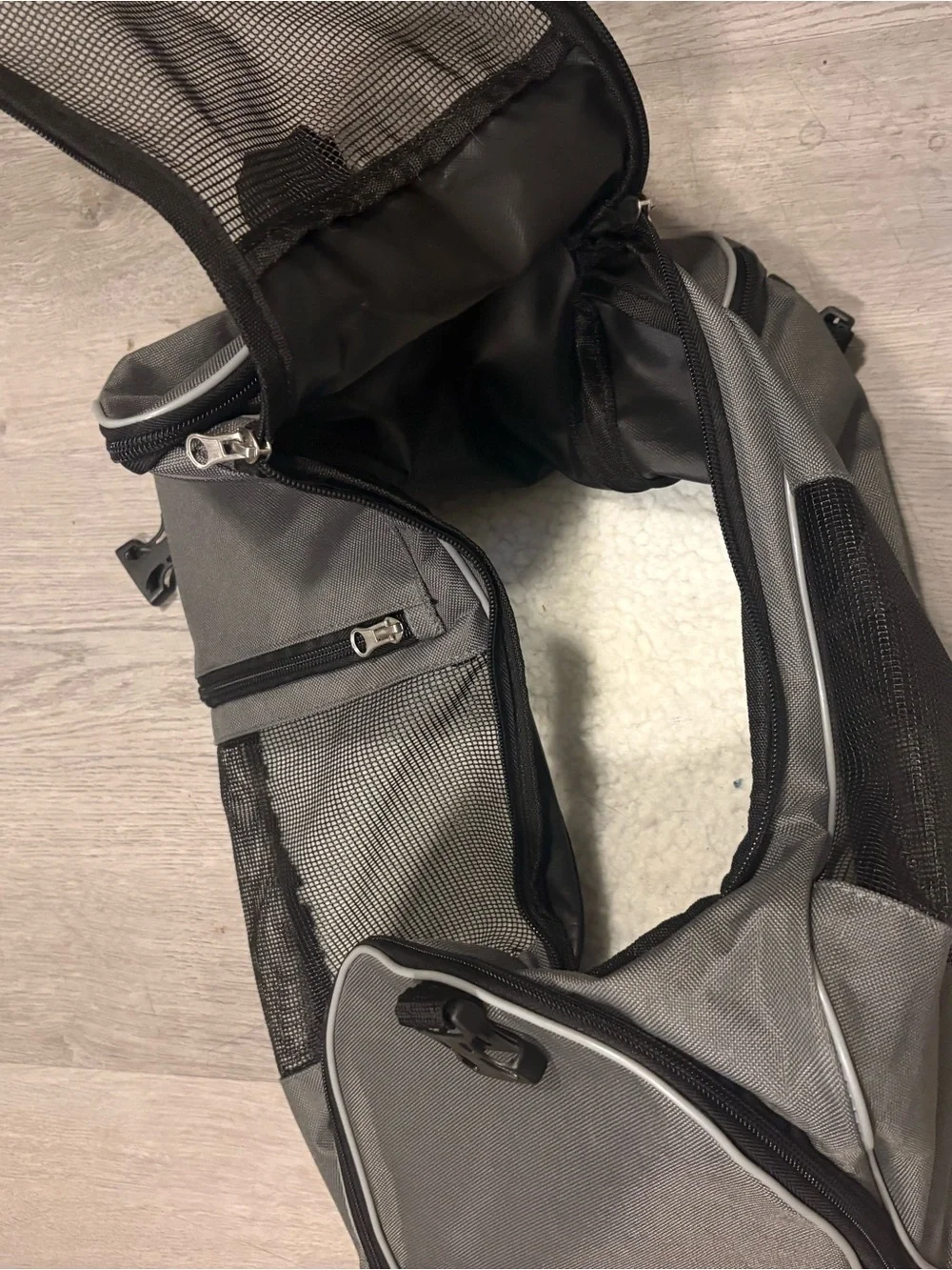 Pet carrier. Has a different strap on it than what it came with
